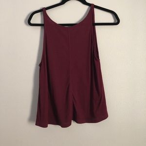 Open back maroon FP tank